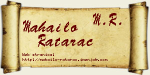 Mahailo Ratarac vizit kartica